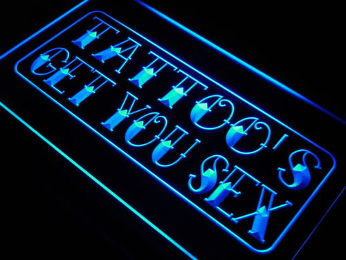 Tattoos Get You Sex Shop Display Neon Light Sign